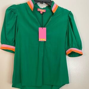 Boutique brand, green THML shirt, XS
